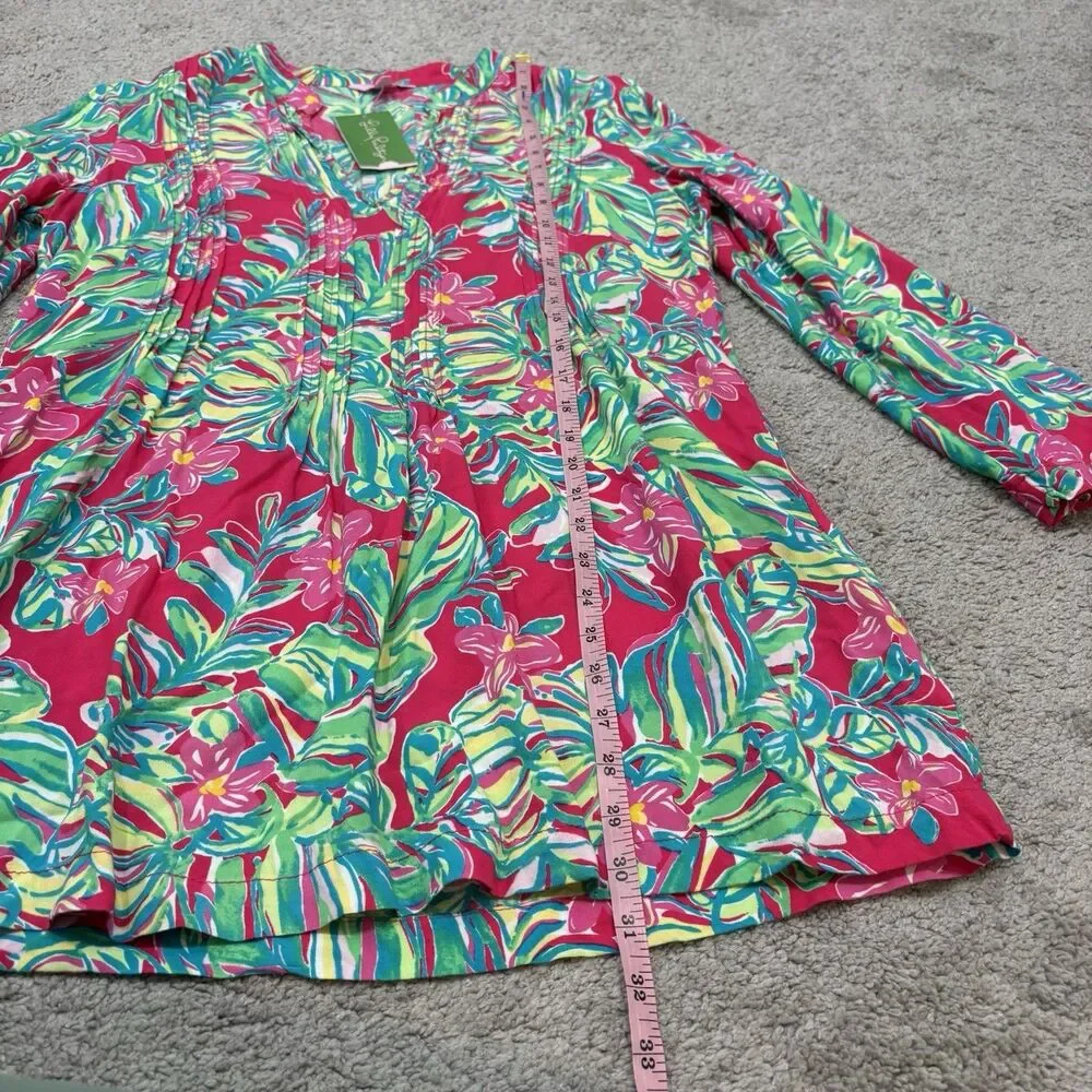 Lilly Pulitzer Sarasota Tunic Jungle Tumble Size M Tropical Preppy